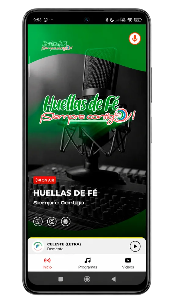 Aplicación móvil de Huellas de Fé