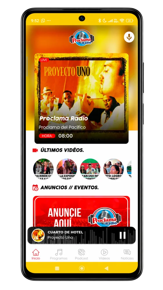 Aplicación móvil de Proclama Radio, Proclama del Pacífico