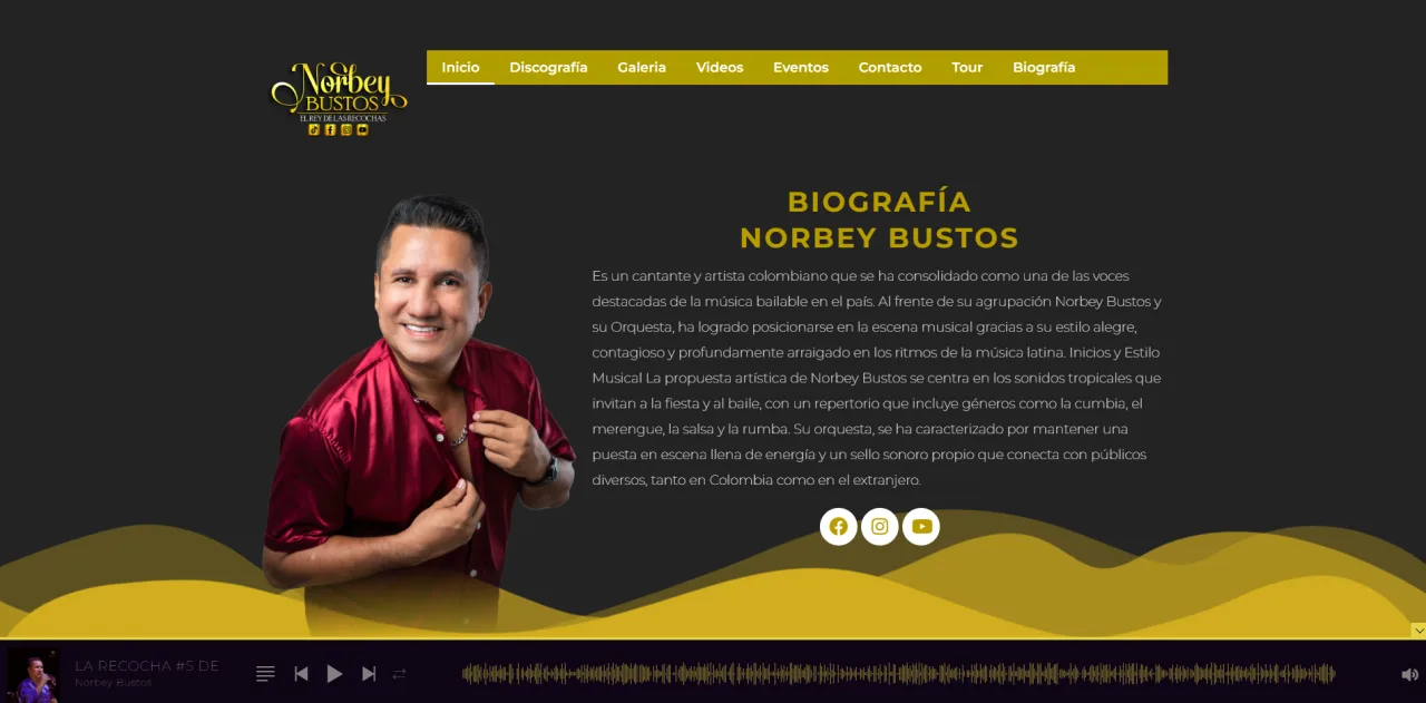 Sitio web del artista Norbey Bustos